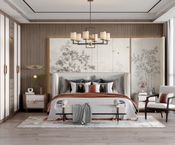 New Chinese Style Bedroom-ID:530500892