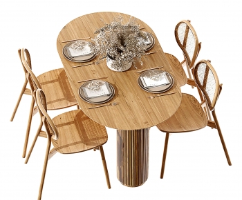 Nordic Style Dining Table And Chairs-ID:353214031