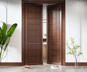 New Chinese Style Double Door-ID:872390334