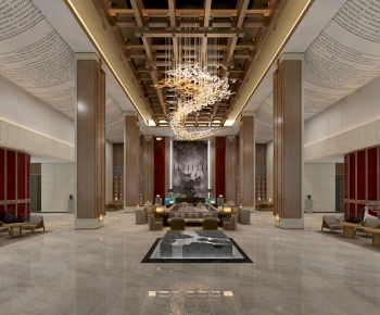 New Chinese Style Lobby Hall-ID:784758097