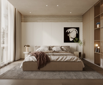 Wabi-sabi Style Bedroom-ID:349596982