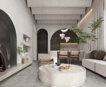 Wabi-sabi Style A Living Room-ID:463469013