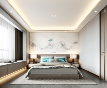 New Chinese Style Bedroom-ID:703608043