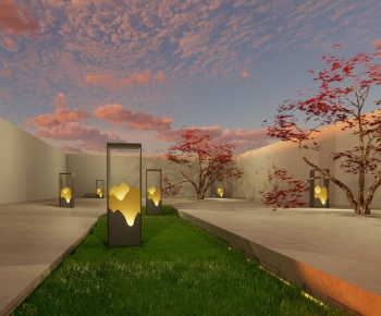Modern New Chinese Style Courtyard/landscape-ID:217658045