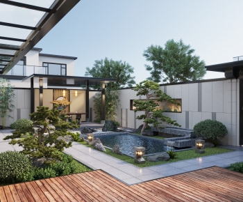 New Chinese Style Courtyard/landscape-ID:125515942