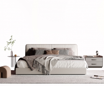 Modern Double Bed-ID:480122093