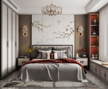 New Chinese Style Bedroom-ID:188581949