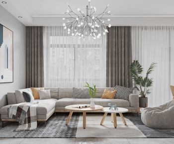 Nordic Style A Living Room-ID:740118986