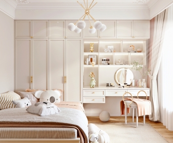 Simple European Style Bedroom-ID:373249053