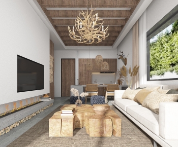 Wabi-sabi Style A Living Room-ID:357074028