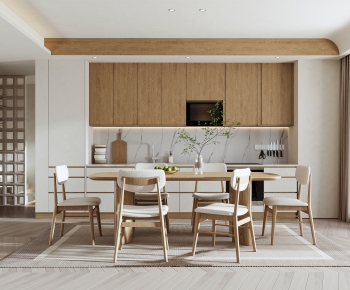 Nordic Style Wabi-sabi Style Dining Room-ID:728821042