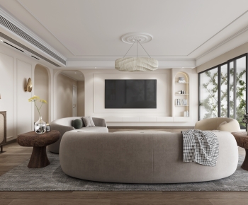 Wabi-sabi Style A Living Room-ID:603425033