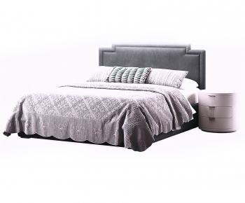 Modern Double Bed-ID:867635977