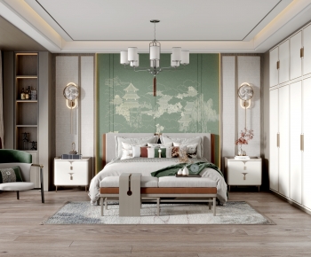 New Chinese Style Bedroom-ID:141186001