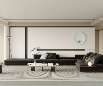 Modern Wabi-sabi Style A Living Room-ID:804065943