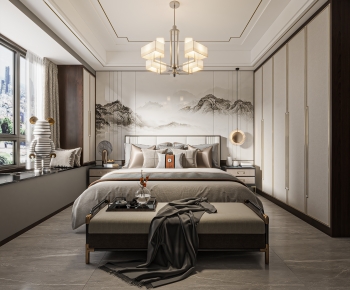 New Chinese Style Bedroom-ID:200086128