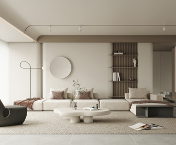 Modern Wabi-sabi Style A Living Room-ID:310736894