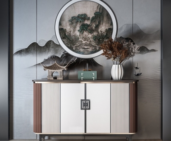 New Chinese Style Entrance Cabinet-ID:854439769