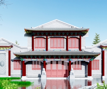 Chinese Style Ancient Architectural Buildings-ID:259277116