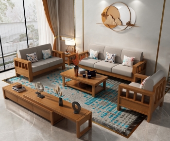 Chinese Style New Chinese Style Sofa Combination-ID:560231927