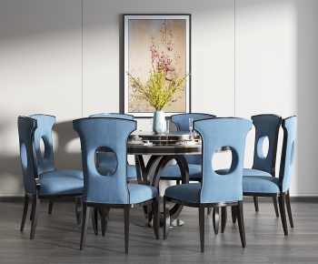 New Chinese Style Dining Table And Chairs-ID:350159881