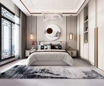 New Chinese Style Bedroom-ID:752381091