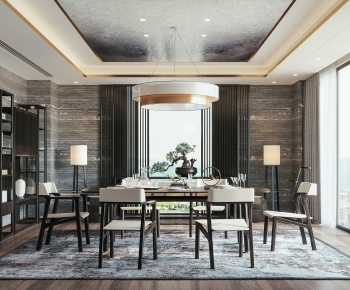 New Chinese Style Dining Room-ID:671232947