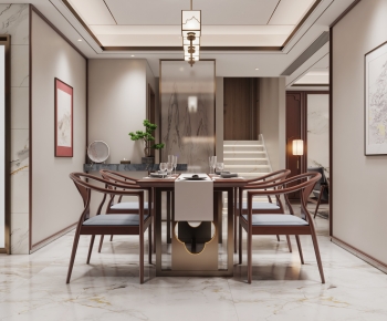 New Chinese Style Dining Room-ID:673582088