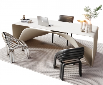 Modern Computer Desk And Chair-ID:593341116