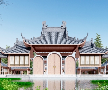 Chinese Style Ancient Architectural Buildings-ID:960252056