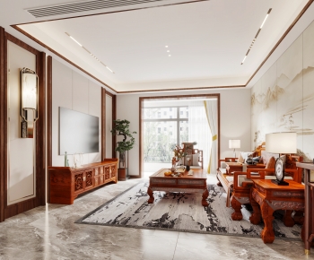Chinese Style A Living Room-ID:417691953