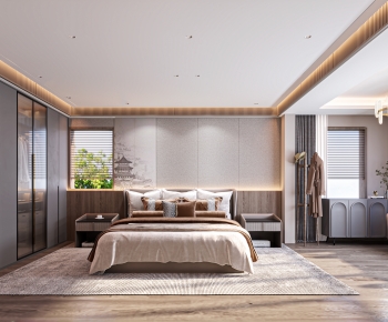 New Chinese Style Bedroom-ID:594567064