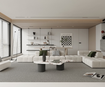 Modern Wabi-sabi Style A Living Room-ID:315691951