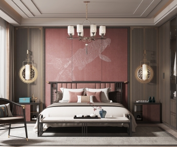 New Chinese Style Bedroom-ID:226536991