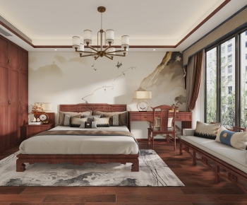 New Chinese Style Bedroom-ID:361151932
