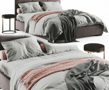 Modern Double Bed-ID:793346884