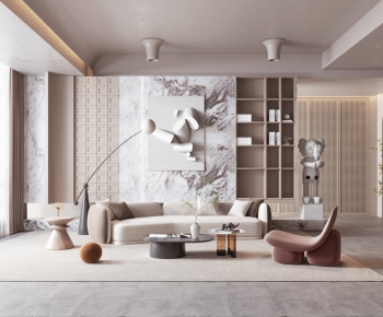 Wabi-sabi Style A Living Room-ID:411381011