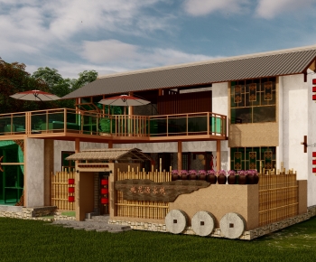 New Chinese Style Villa Appearance-ID:800590043