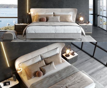 Modern Double Bed-ID:417718896