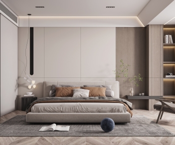 Modern Wabi-sabi Style Bedroom-ID:486287127