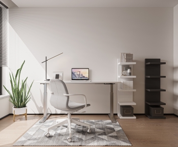 Modern Computer Desk And Chair-ID:842526916