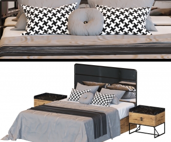 Modern Double Bed-ID:480329042