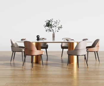 Modern Dining Table And Chairs-ID:599189043