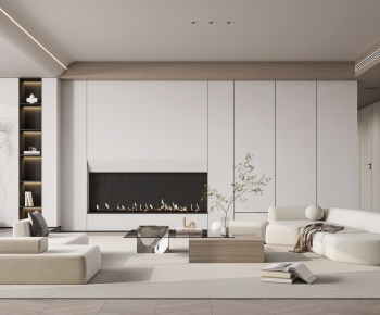 Modern Wabi-sabi Style A Living Room-ID:305829094