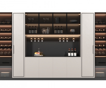 New Chinese Style Wine Cabinet-ID:537410024