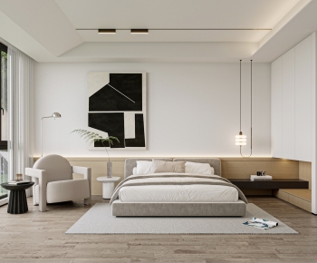 Modern Wabi-sabi Style Bedroom-ID:619421019