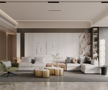 Modern Wabi-sabi Style A Living Room-ID:295768984