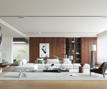 Modern Wabi-sabi Style A Living Room-ID:327397111