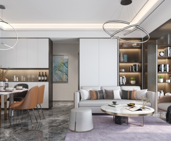 Modern A Living Room-ID:643296002