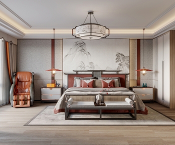 New Chinese Style Bedroom-ID:978172061